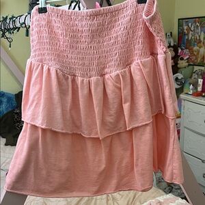 Pink Ruffled Women's Skirt